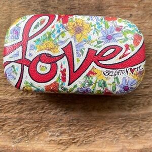 Brighton “Love in Bloom” floral and red small snap case